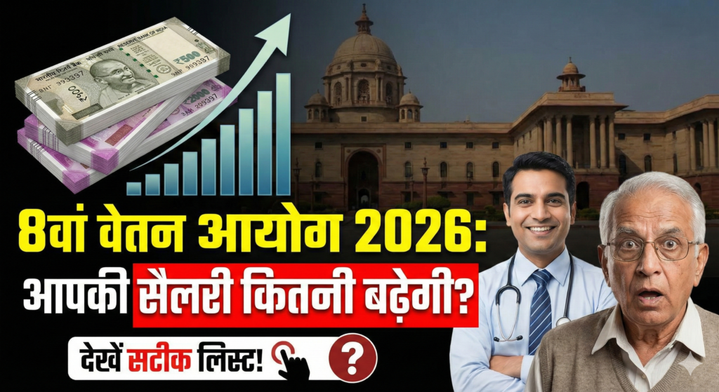 पे-लेवल (Pay Level),अभी कितनी है (Basic)?,8वें आयोग के बाद (अनुमानित)? शुरुआती (Level 1),"₹18,000","₹21,600 से ₹26,000" क्लर्क/LDC (Level 2),"₹19,900","₹23,800 से ₹29,000" हेड कांस्टेबल/Tech (Level 4),"₹25,500","₹30,600 से ₹37,000" अधिकारी (Level 10),"₹56,100","₹67,000 से ₹81,000"